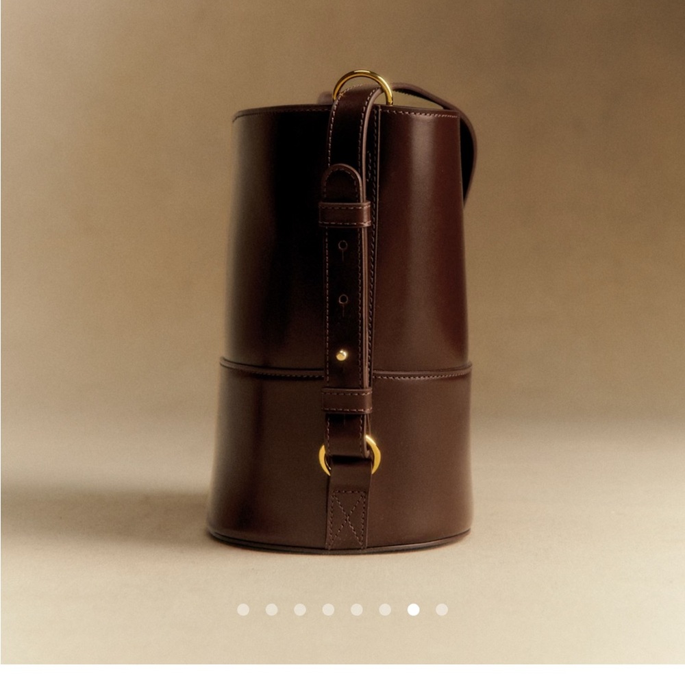 Sézane Gary Bag in Rich Brown Leather - Picture 3 of 7